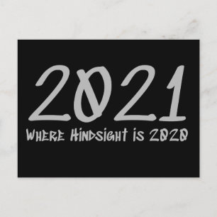 2021 Rückblick ist 2020 Postkarte