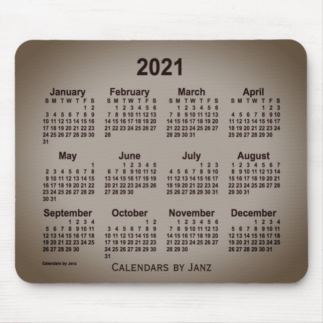 2021 San Telmo Gray Calendar von Janz Mouse Pad Mousepad (Vorne)