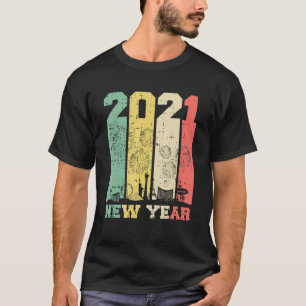 2021 Silvester New York Las Vegas Retro Holida T-Shirt