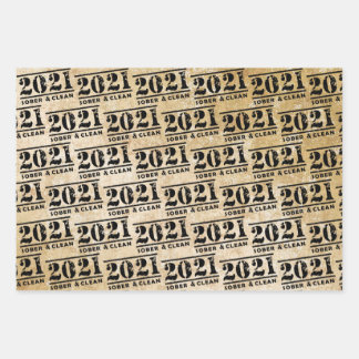 2021 Sober & Clean Celebrate Erholung Sobriety Geschenkpapier Set