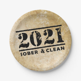 2021 Sober & Clean Celebrates Erholung Sobriety Pappteller