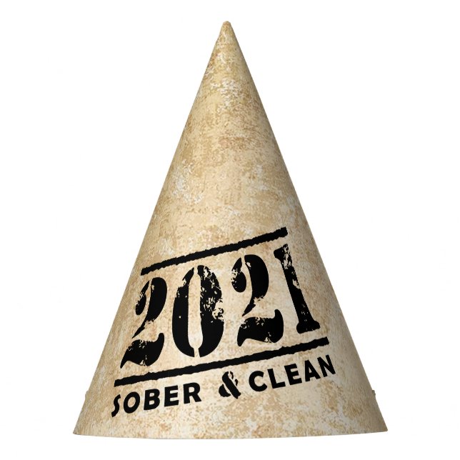 2021 Sober & Clean Celebrates Erholung Sobriety Partyhütchen (Vorderseite)