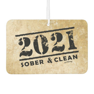 2021 Sober & Clean Drug & Alcohol Advocation Free Autolufterfrischer