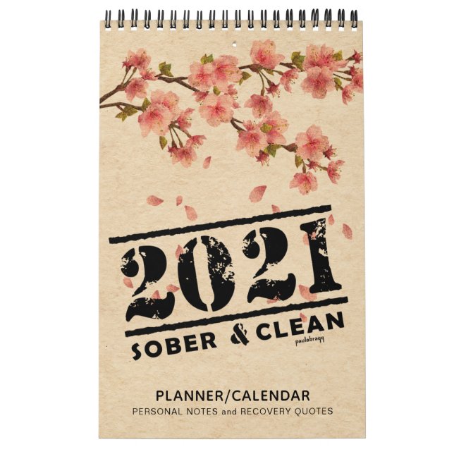2021 Sober & Clean: Erholung Zitate Geschenkplaner Kalender (Titelbild)