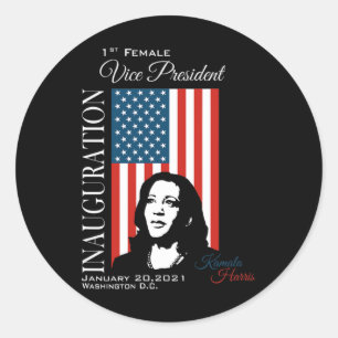 2021 Souvenir First Female Vp Harris Biden Runder Aufkleber