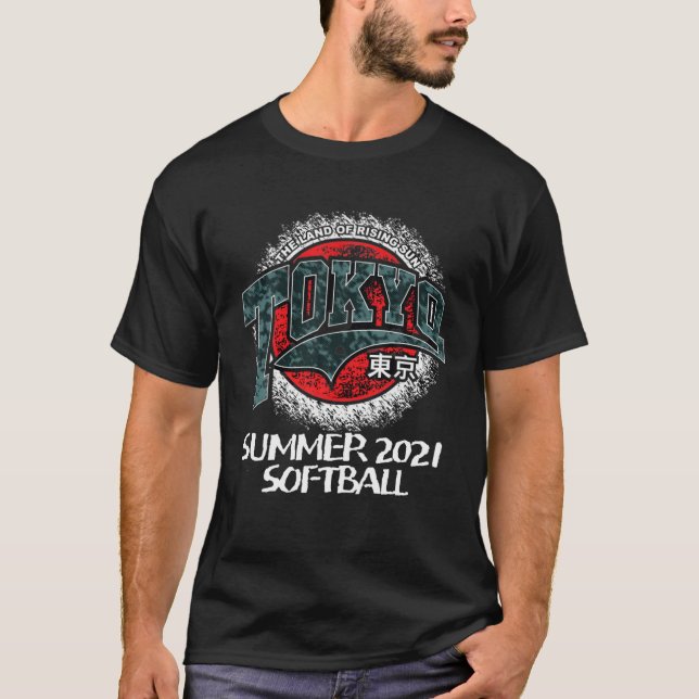 2021 Tokio 東 京 Japan Summer Games Sports Softball T-Shirt (Vorderseite)