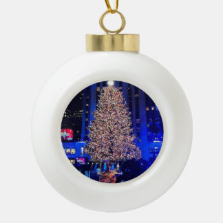 2021 Weihnachtsbaum Rockefeller Center Keramik Kugel-Ornament