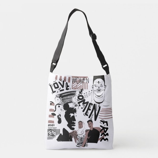 2021 Women's Day Tasche, Sisters X Design Fundrais Tragetaschen Mit Langen Trägern (Rückseite)