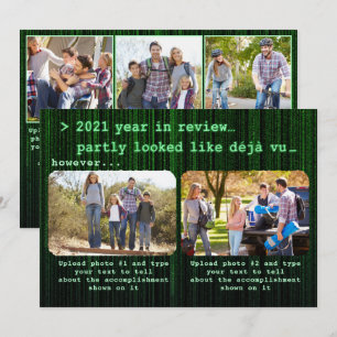 2021 Year in Review Family Photo Collage Christmas Feiertagskarte
