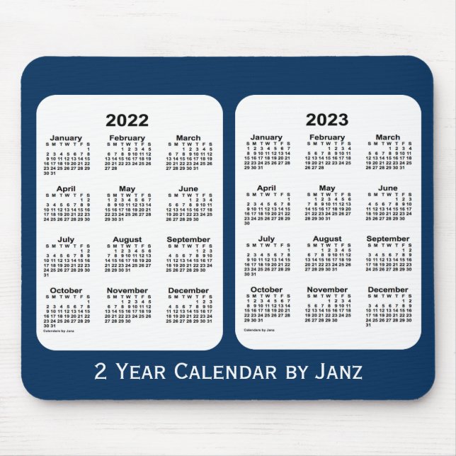 2022-2023 Police Box Blue 2 Year Calendar by Janz Mousepad (Vorne)