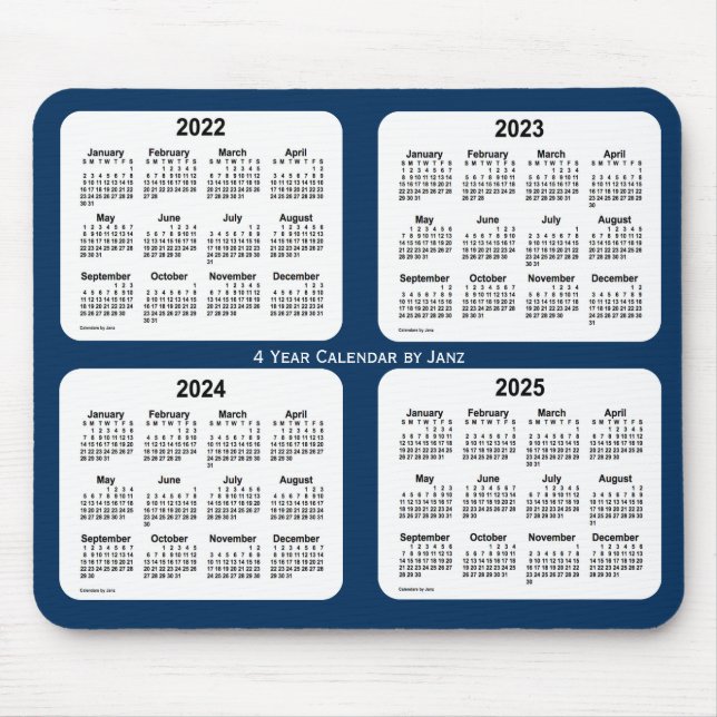 2022-2025 Police Box Blue 4 Year Calendar by Janz Mousepad (Vorne)