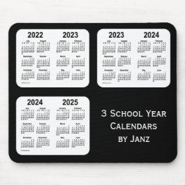 2022-2025 Schwarze Neon School Year Calendars von  Mousepad