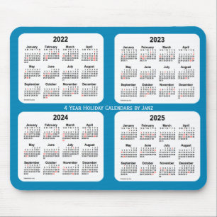 2022-2025 Steel Blue Holiday Calendar von Janz Mousepad