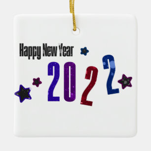 2022 A premium and elegant Happy New Year. Keramikornament