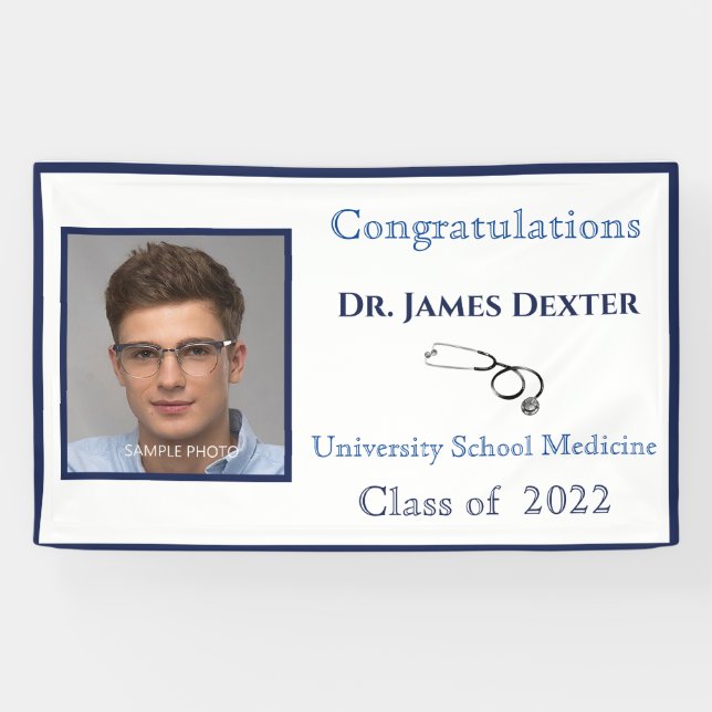 2022 Abschluss Medical School Stethoscope Banner (Horizontal)