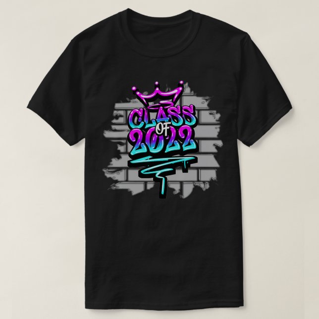2022 Abschluss Schließen Senior Graffiti Class O T-Shirt (Design vorne)