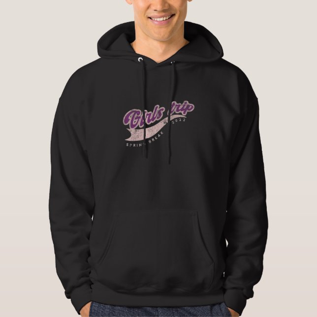 2022 Alle Girls Trip Spring Break Retro Vacay Purp Hoodie (Vorderseite)