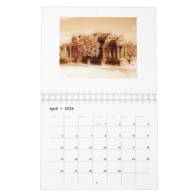 2022 Angkor Wat Sepia-Kalender Kalender (Apr 2026)