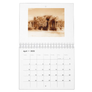 2022 Angkor Wat Sepia-Kalender Kalender