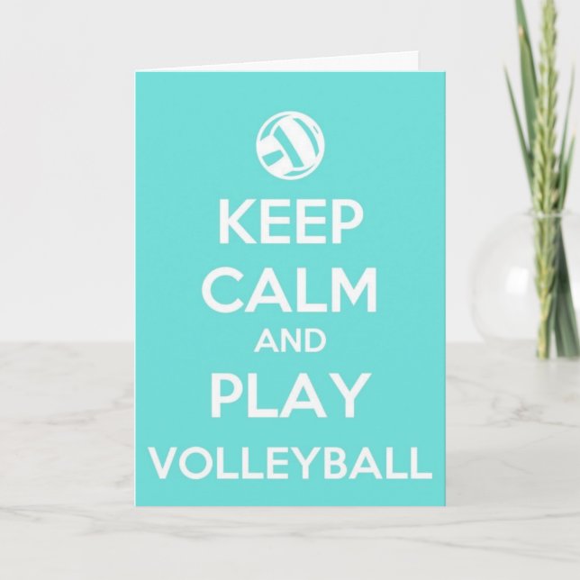 2022 Behalt Calm Play Volleyball Karte (Vorderseite)