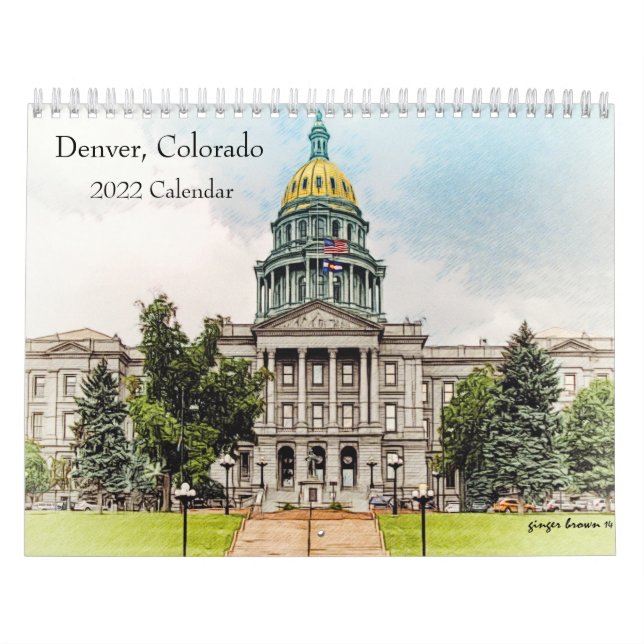2022 Blick in die Innenstadt Denver, Colorado-Kale Kalender (Titelbild)