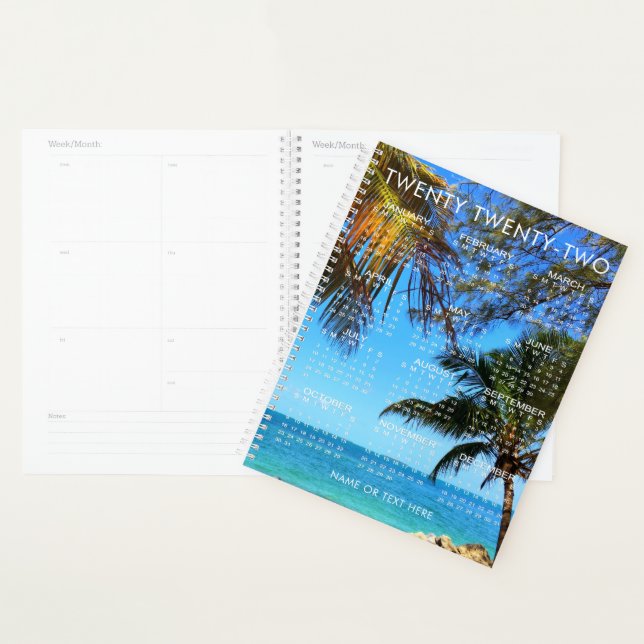 2022 Calendar Tropical Beach oder Ihr Foto Text Planer (Anzeige)