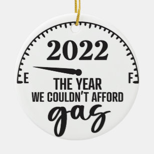 2022 Das Jahr, in dem wir uns kein Gas leisten kon Keramik Ornament