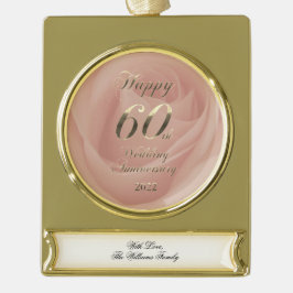 2022 Diamond Wedding 60 Jahre Banner-Ornament Gold