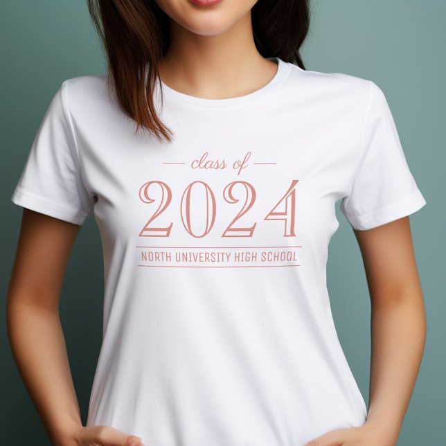2022 Elegante Rose Gold Custom Abschluss T-Shirt (Von Creator hochgeladen)