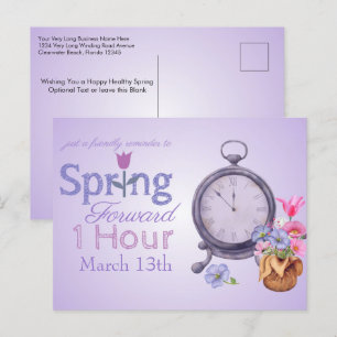 2022 Erinnerung "Zeitwechsel einsparen" Postkarte