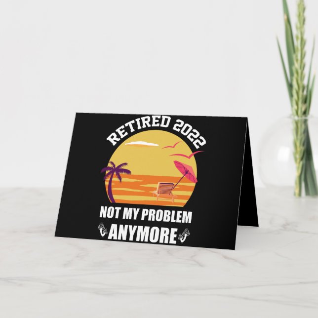 2022 erschöpft Nicht mein Problem noch lustiger Rü Karte (Vorderseite)