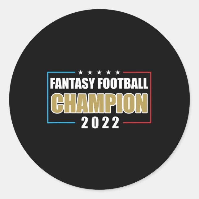 2022 Fantasy Football Champion USA Football Runder Aufkleber (Vorderseite)