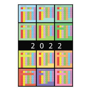 2022 Farbkalenderplaner Fotodruck