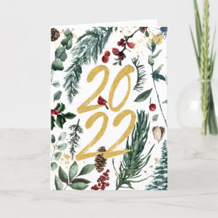 2022 Festive Gold Pine Bough Magnolia Weihnachten
