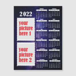 2022 Foto Personalisierter Kalender Kühlschrankmag Magnetkarte