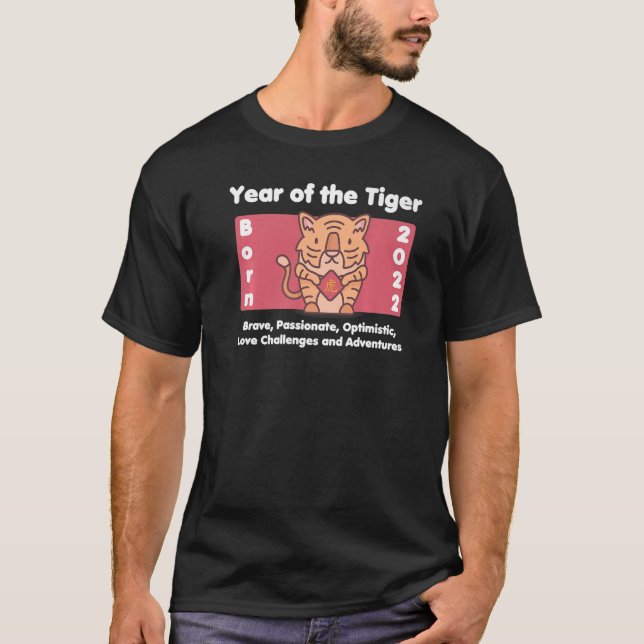 2022 Geburtstag des Tigers T-Shirt (Vorderseite)