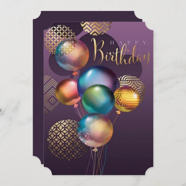 2022 Geburtstagskarten, Einladung (Vorne/Hinten)