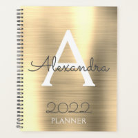 2022 Gold Metallic Monogram Elegant