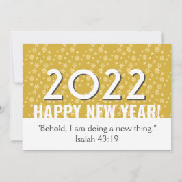 2022 | Goldschneeflocken | Christlich | NEUJAHR Feiertagskarte