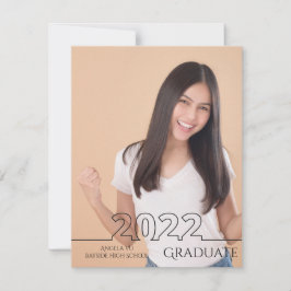 2022 Graduate Trendy Full Foto Moderner Abschluss Ankündigung