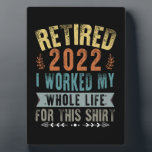 2022 habe ich mein ganzes sonniges Ruhestand gehab Fotoplatte<br><div class="desc">Retired 2022 I Worked My Whole Life For This Shirt</div>