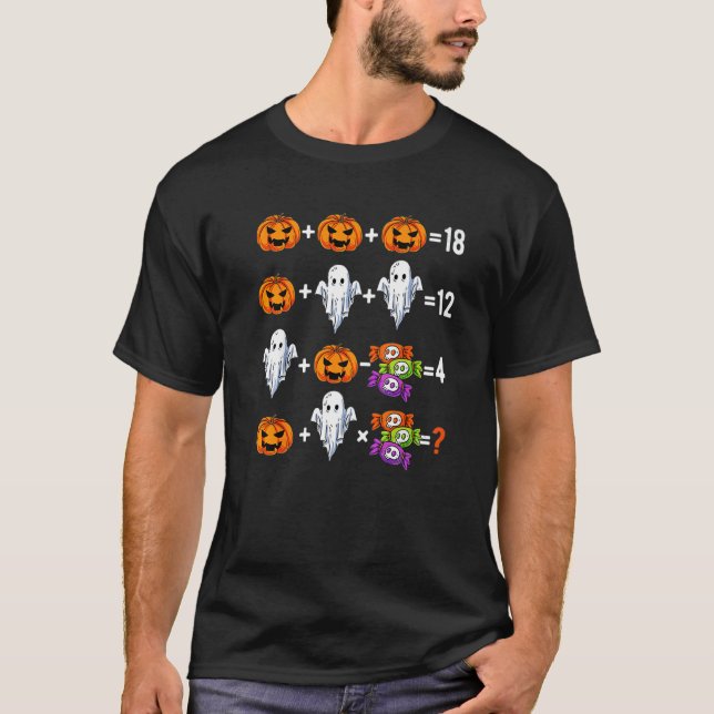 2022 Halloween Order of Operations Quiz Math Teach T-Shirt (Vorderseite)