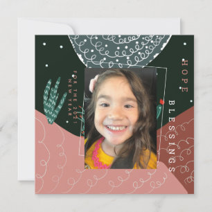 2022 Hand gezogene Botanische Kaktuskarte für neue Karte