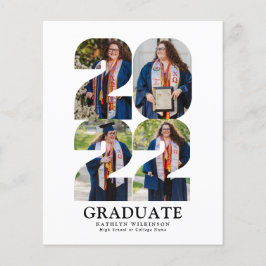 2022 HAUSHALT Modernes Big Script 5 Foto Ankündigu Flyer