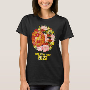 2022 Jahr der Tiger Lunar glücklich Neues Jahr Chi T-Shirt