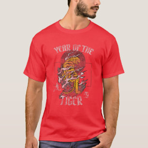 2022 Jahr des neuen chinesisch-tigerischen Zodiaks T-Shirt