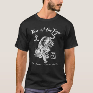 2022 Jahr des neuen chinesisch-tigerischen Zodiaks T-Shirt