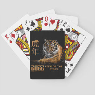 2022 JAHR DES TIGER Chinesisches Neujahrsgeschenk  Spielkarten