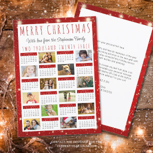 2022 Jahr im Überblick 2023 Kalender 12 Fotos Feiertagskarte