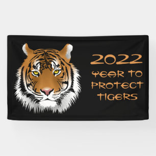 2022 Jahr zum Schutz der Tiger Banner